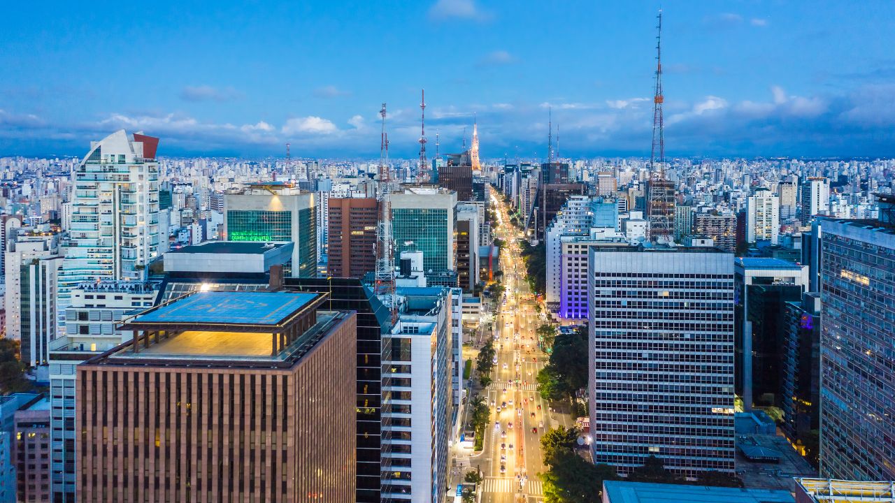 Imagem aérea da cidade de São Paulo