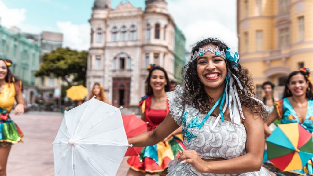 dançarinas de frevo em Recife Pernambuco.