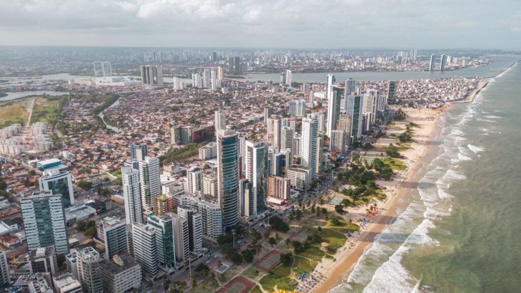 vista aérea de recife