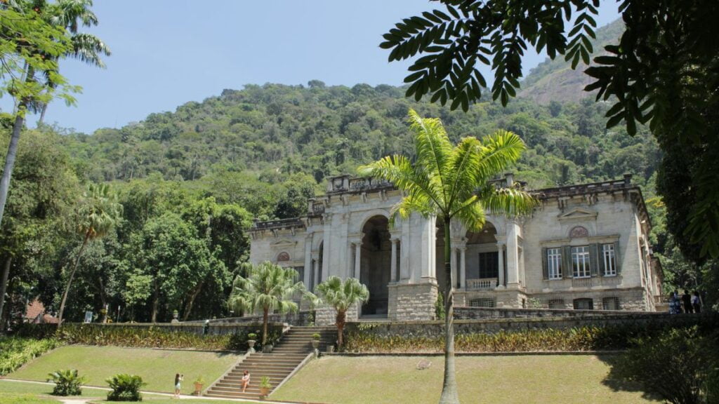 vista do palacete do parque lage